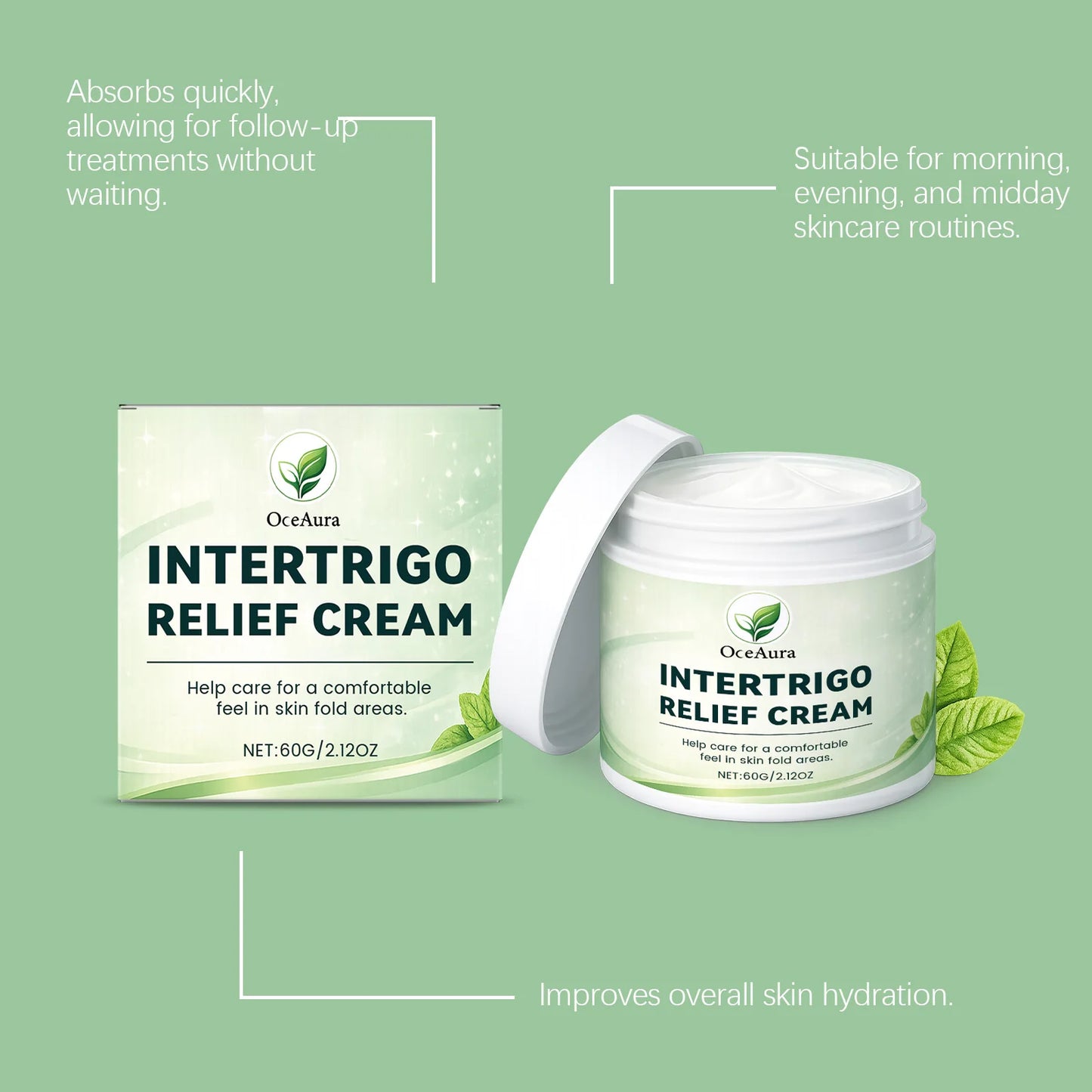 Camellia Sinensis Leaf Skin Care Cream Hydrating Gentle Smooth Skin Lightweight Soothe Skin Folds Deep Moisturizer Facial Health