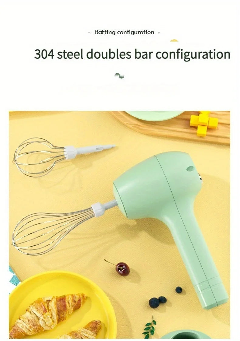 Wireless Portable Electric Food Mixer Automatic Whisk Egg Beater Butter Cream Vertical Whipper Kitchen Cordless Hand Blender