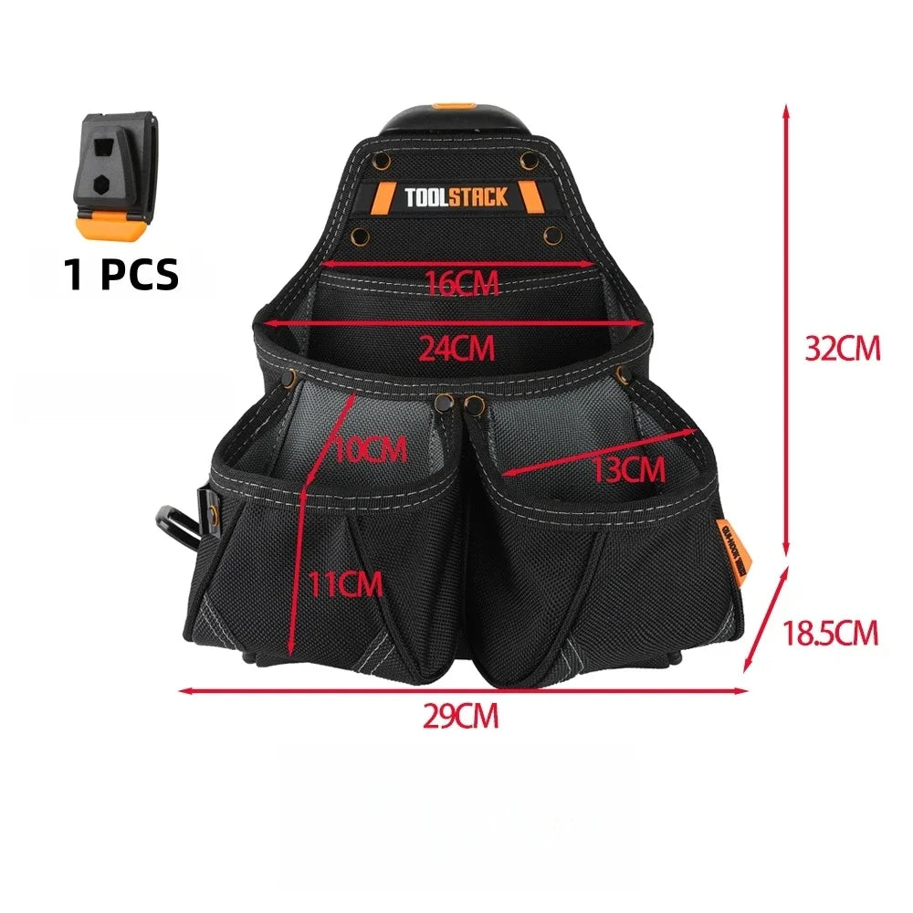 TOOLSTACK TSK-02 Framer Pouch Double -Pocket Multifunctional Tool Waist Bag Durable Bags Carpenters Pouch Tools Package Bag Work