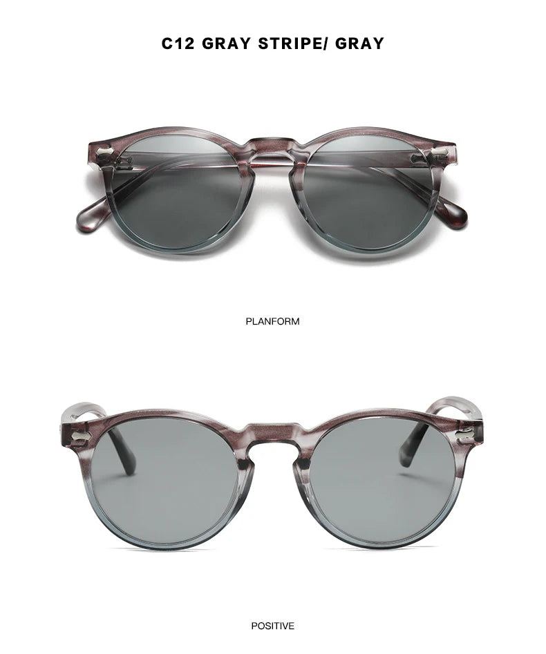 New Retro Polarized Sunglasses Men Women Fashion Small Round Sun Glasses For Male Female Literary Vintage Shades Driving Eyewear