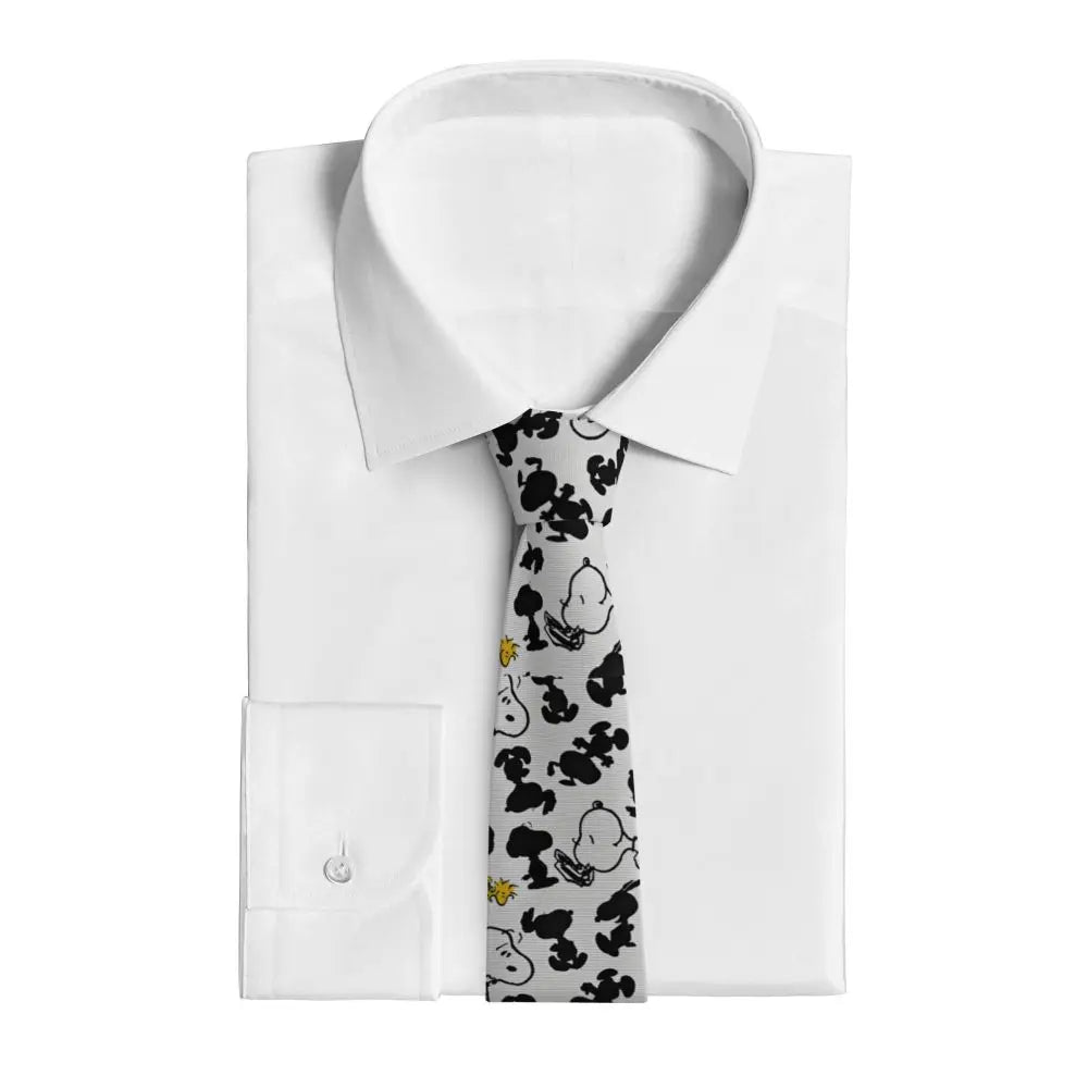 Personalized Fashion S-Snoopys Neckties Men Silk Cartoon Office Neck Tie
