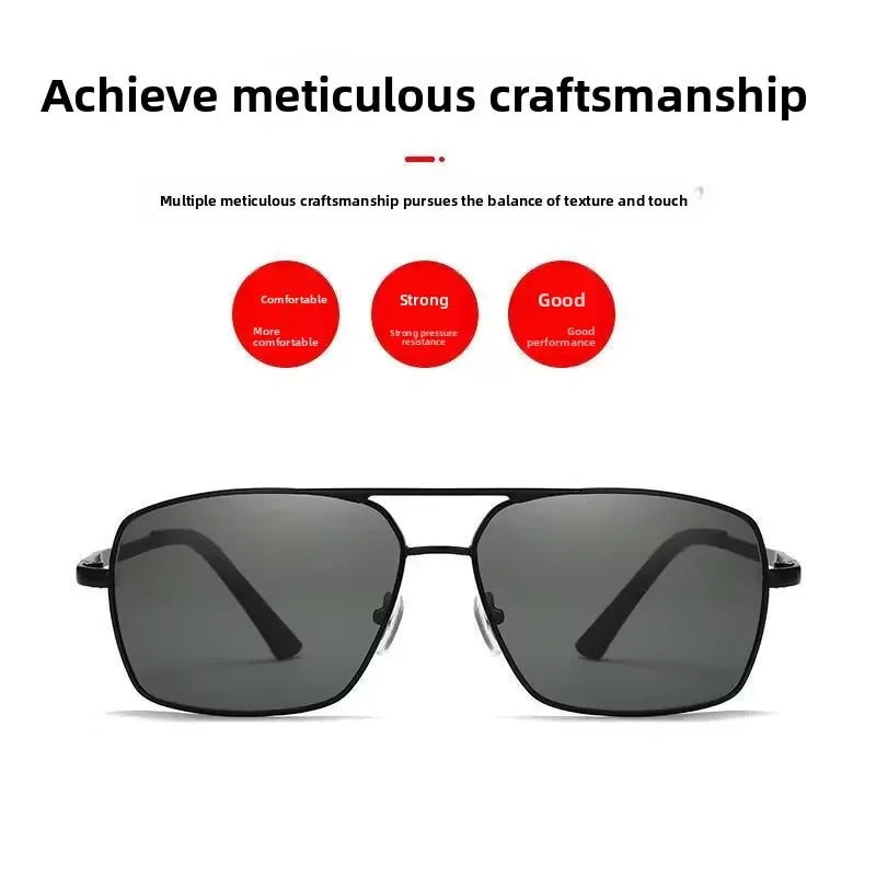 Pilot Myopia Glasses for Men UV Protection Driving Sunglasses Anti Glare Eyewear Near Sight Glasses Diopter To -4.0