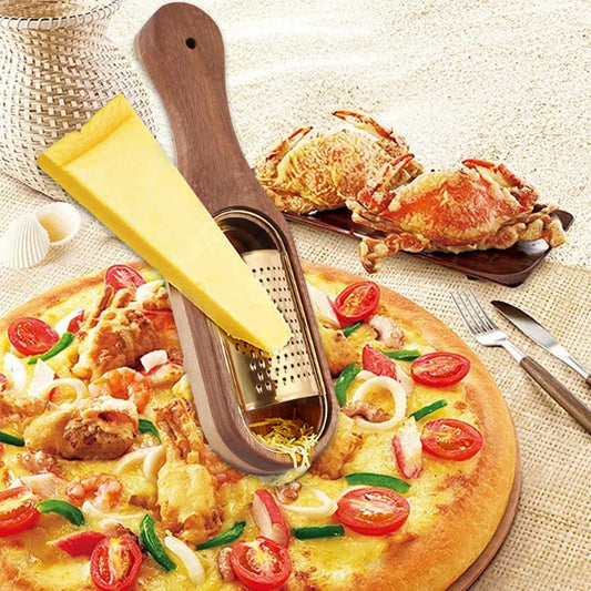Cheese Grater with Container,Kitchen Handheld Cheese Spoon Grater, Kitchen