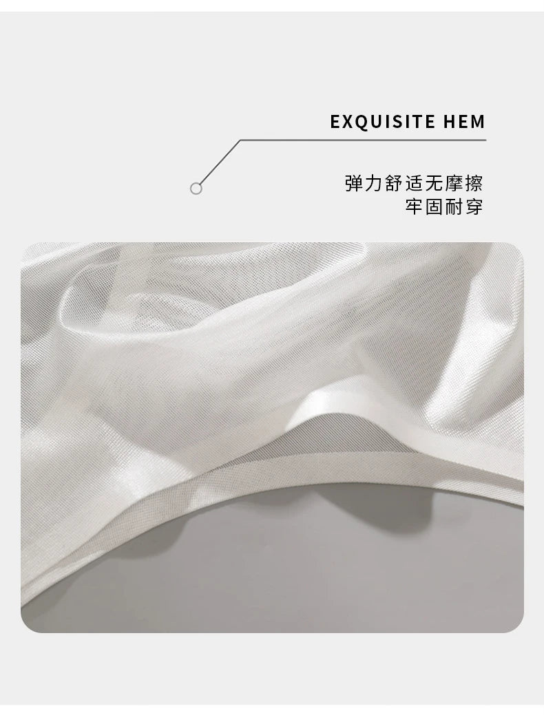 Men's Thongs Low Waist Underwear Sexy Ice Silk T-Back Panties Breathable Quick Drying G-string Seamless Ultra-thin Underpants