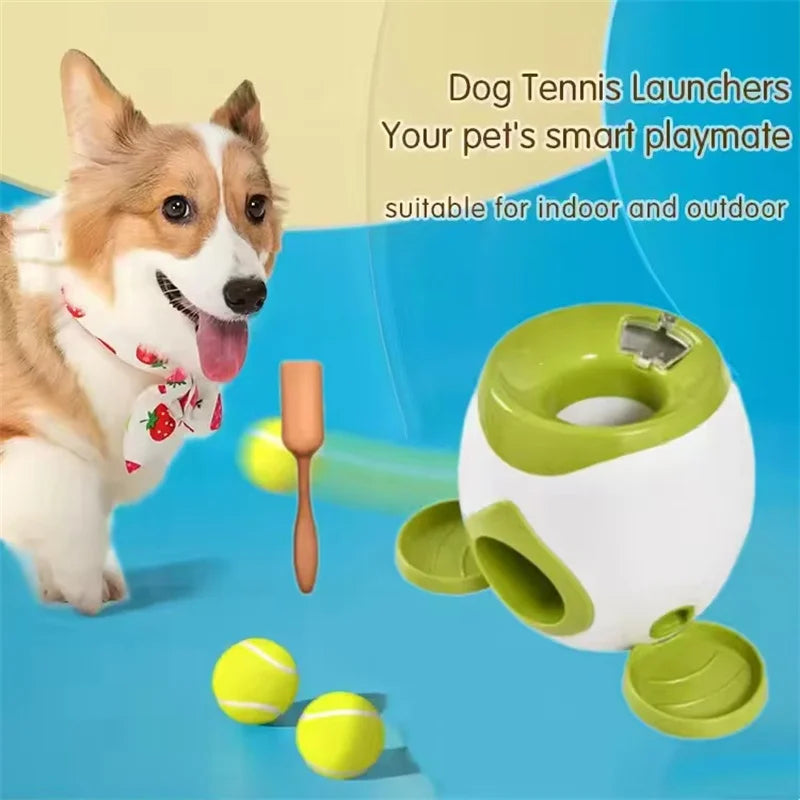 Grey Pet Tennis Dispenser Training Machine Reward Machine Dog Snack Machine Pitching Device Interactive Fun Dog Toy