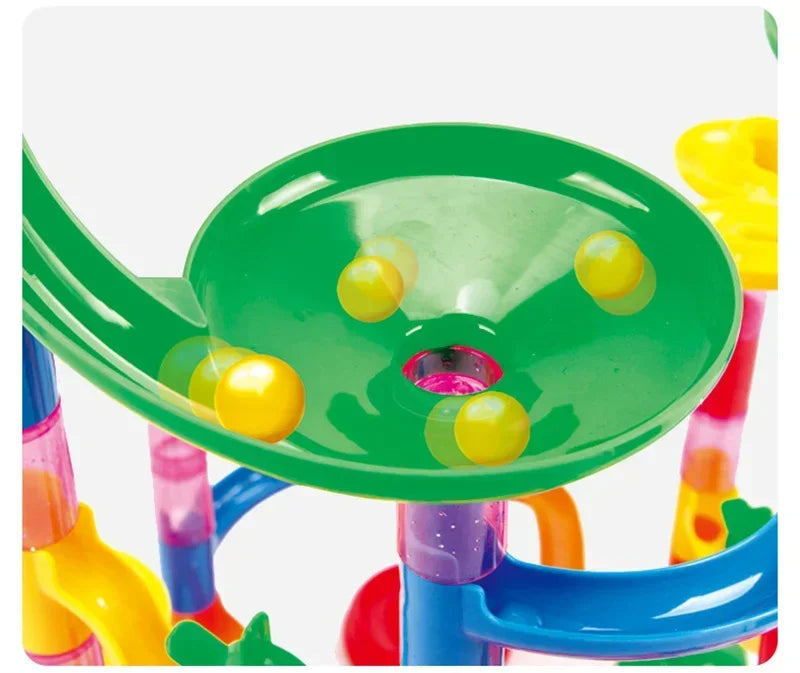 Marble Run Building Blocks Marbles Slide Toys For Children DIY Creativity Constructor Educational Toys Children Gift