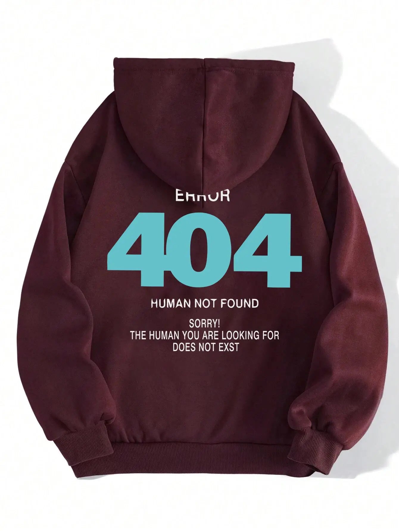 Women's Hoody Error 404 Human Not Found sorry Prints Hoodies Fleece Long Sleeve Oversized Clothes Hip Hop Street Pullover