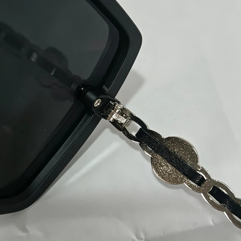 Fashion New Shades Sunglasses for Women Polarized Large Frame Square Retro Sun Glasses Gradient Ladies Sunglass for Men UV400