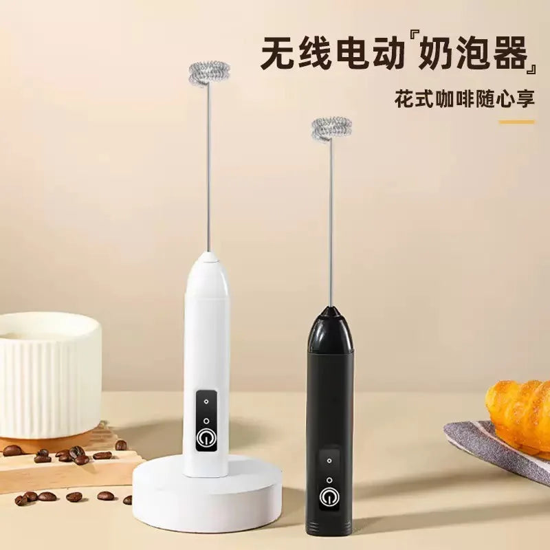 Xiaomi Cordless Electric Milk Frother Hand Mixer Whisk, USB 3 Speeds Handheld Milk Foamer for Coffee Cappuccino Mini Blender