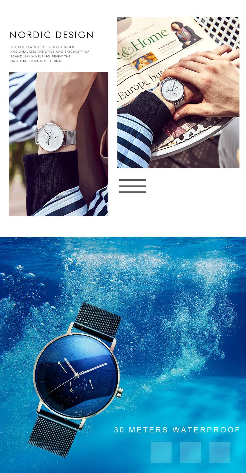 New Watches For Men Waterproof Sports Mens Watch Top Brand Luxury Clock Male Business Quartz Wristwatch Relogio Masculino Hombre