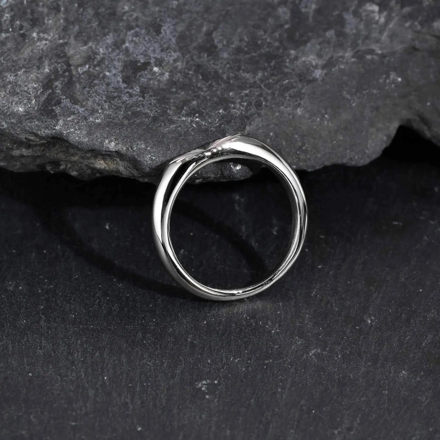Minimalist Silver Color Men's Ring,Embossing Radiation Sunburst Stainless Steel Tail Ring,Stylish Wedding Finger Ring Gifts
