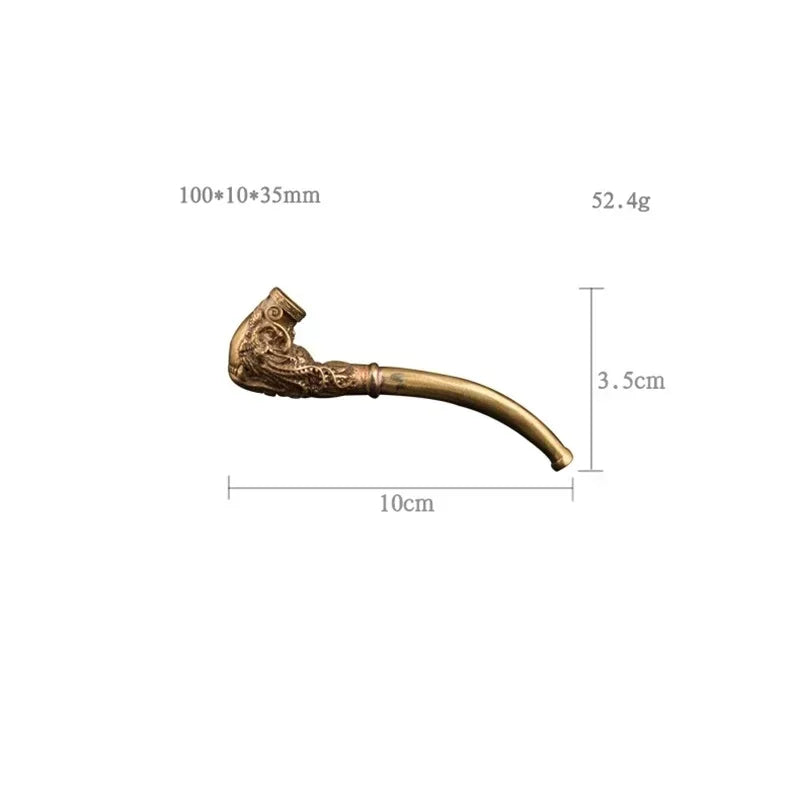 1 Pcs New Buddha Head Buddha Pipe Smoking Utensils Bronze Smoking Utensils Crafts Collection Ornaments
