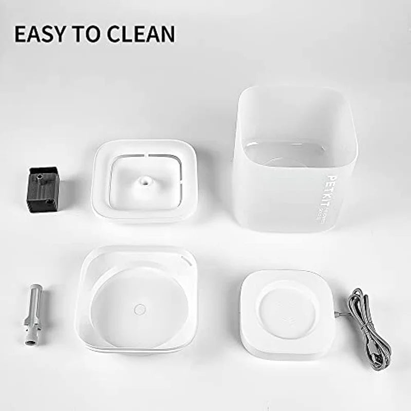 PETKIT 63oz/1.85L Pet Water Fountain for Cats and Small Dogs Super Quiet Hygienic Auto Power-Off Cat Water Dispenser