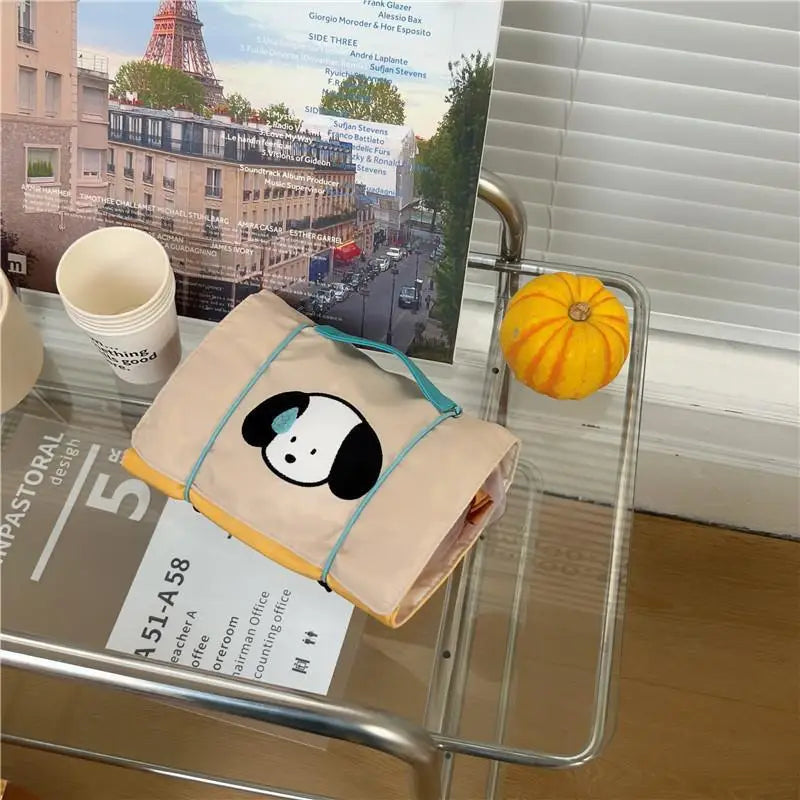 Women's Makeup Bags Cartoon Dog Cute Kawaii Large Capacity Portable Storage Bags Mesh Detachable Business Travel Washbags Girls