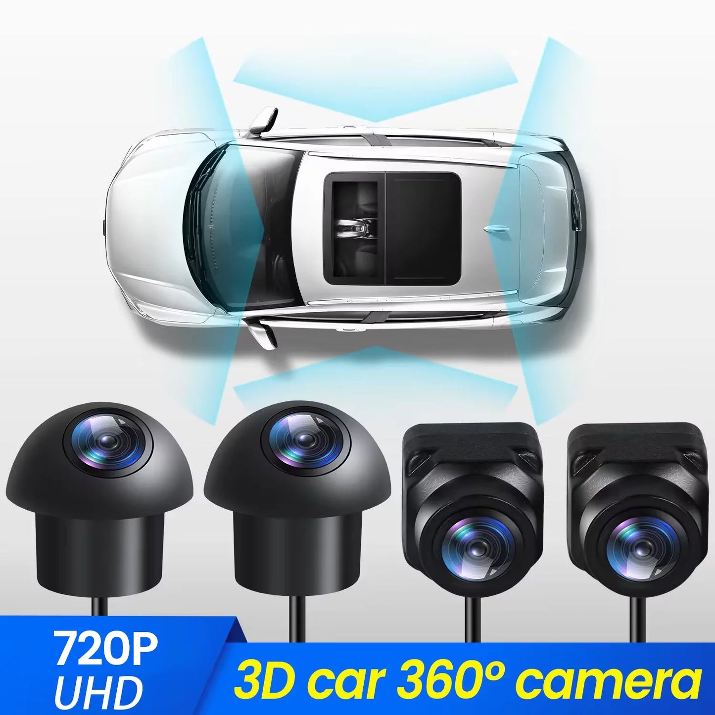 MEKEDE 360° Panoramic Camera HD Rear / Front / Left / Right 3D 360 Bird View Panoramic Accessories For Car MP5 Multimedia player