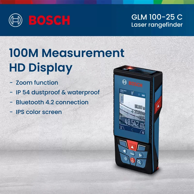Bosch Laser Tape Measure Professional Distance Meter Optical Rangefinder Accurate 30-50m Surveying Equipment