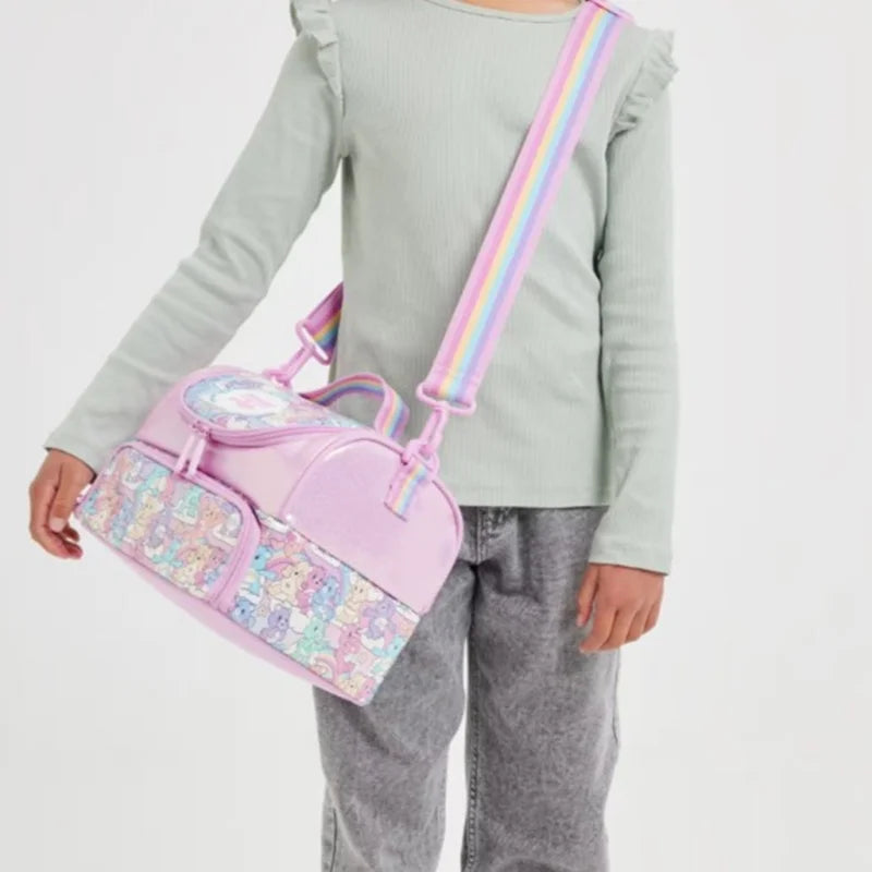 In Stock Rainbow Bear School Backpack Lightweight Large Capacity Breathable Waterproof Decompression Shoulder Bag  Pen Bag Gift