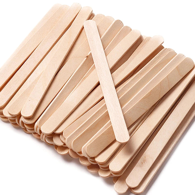 100PCS Disposable Wooden Hair Removal Sticks for Women Depilation Spatula Waxing Tool for Face Eyebrows Beauty Care