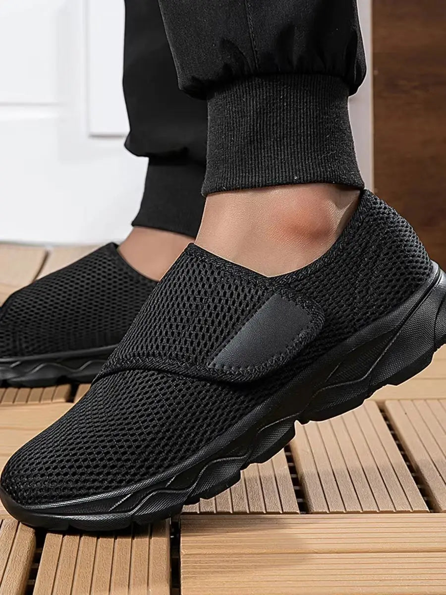 Wide Feet Breathable Mesh Slip On Walking Shoes, Extra Wide Toe Box No Squeeze Toes, Lightweight Soft Sole Casual Lazy Sneakers