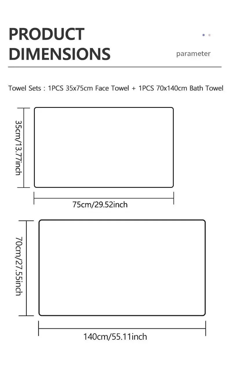 New/ Home Soft and Comfortable Bath Towels for Men and Women, Absorbent and Comfortable Couple's Large Towels, Wrapping Towels