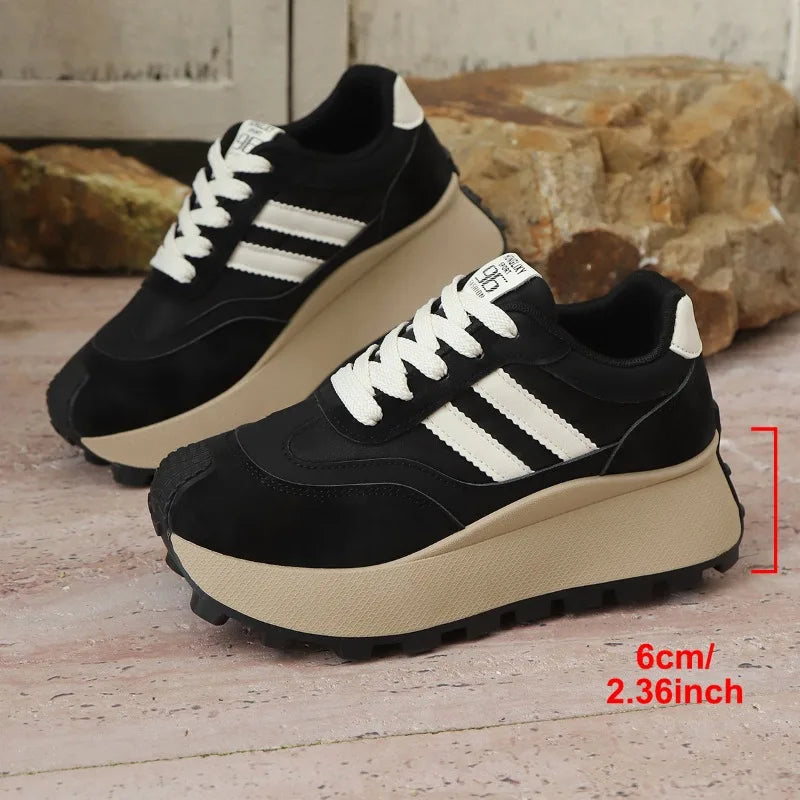 Women's Platform Shoes Fashion Forrest Gump Shoes 2026 New Sneakers for Women Casual Tennis Shoes Thick Sole Vulcanized Footwear