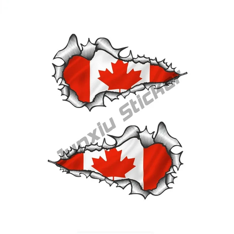 Fashion Canada Decals Canada Round Maple Leaf Decal Canadian Oval Flag Decal Quebec Canada Flag Sticker Premium Quality Stickers