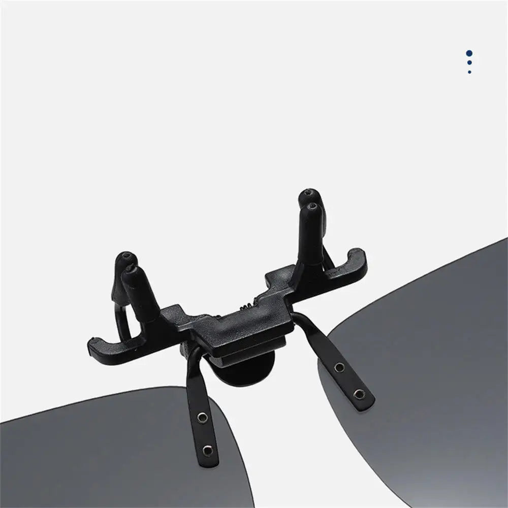 Polarized Sunglasses Men Clip On Yellow Lenses Night Vision Rimless Rectangle Sun Glasses Anti-glare UV400 Goggles 2026 Eyepiece