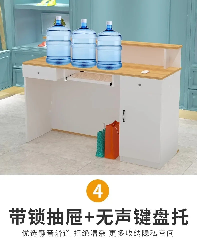 Modern Salon Bar Counter Simple Beauty Small Clinic Hair Salon Reception Desk Escritorio De Recepcion Commercial Furniture