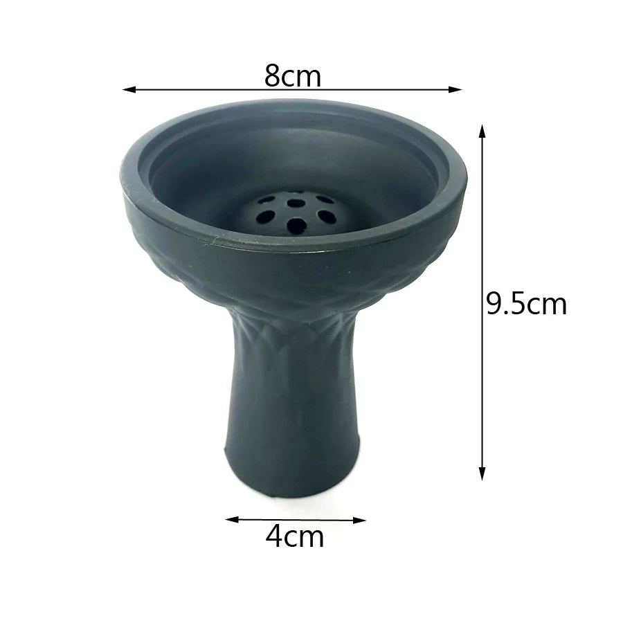 Diameter 8cm  Single or 7 Holes Black Silicone Bowl Shisha Hookah Nargile Sheesha Narguile Chicha Hookah Accessories