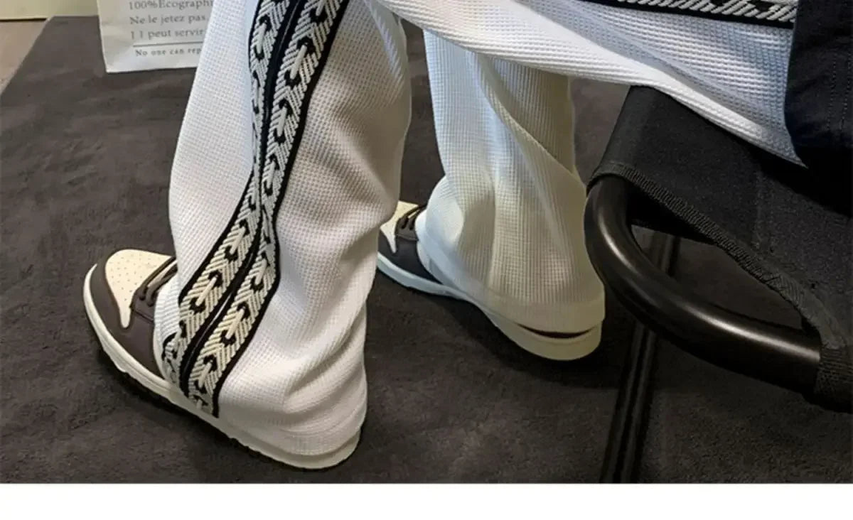 Men's Sweatpants Grey Trousers Wide Leg Man Sweat Pants Straight Baggy Slacks Summer Tracksuit Bottoms Stylish 2025 New In