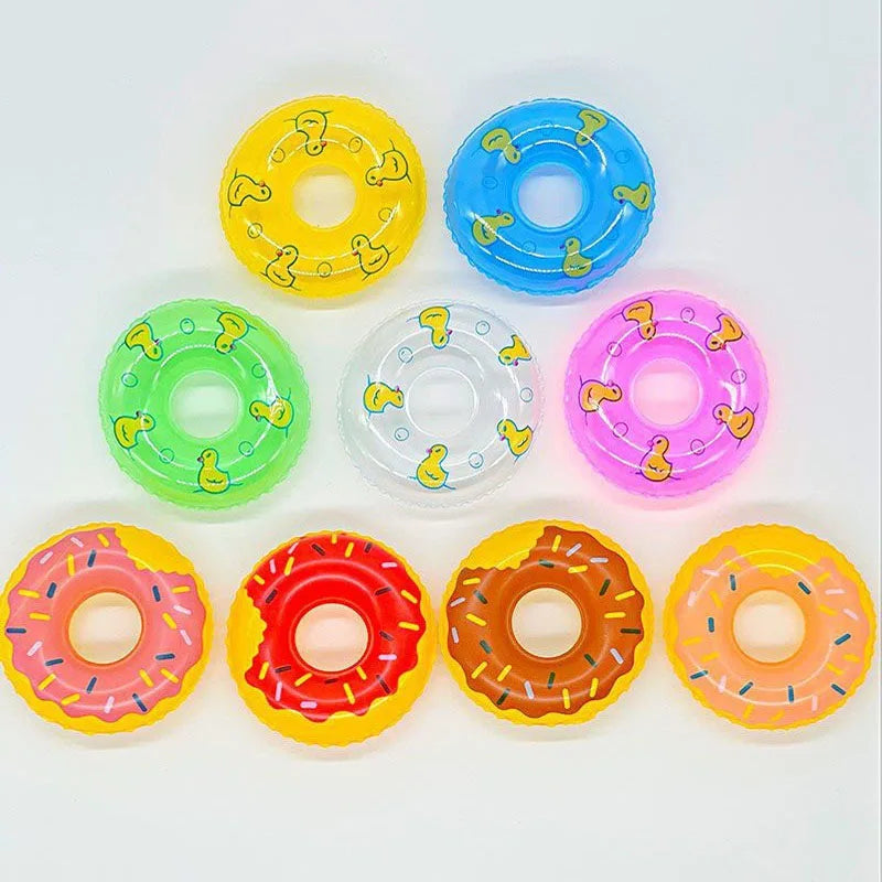water games toys inflatable mini swimming rings neighborhood children's swimming rings donuts Little Yellow Duck Pattern Toy