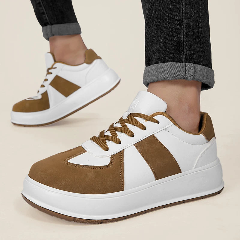 Wide Toe Mens Barefoot Shoes Leather Minimalist Walking Sneakers Comfort Zero Soles Casual Running Shoes Lightweight Board Shoes