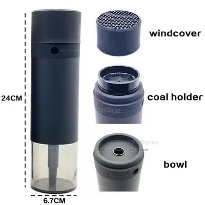 Portable Water Pipe Set for A Car with A Mini Shisha Silicone Hose for Traveling Outside Mobile Water Pipe Narguile Chichama