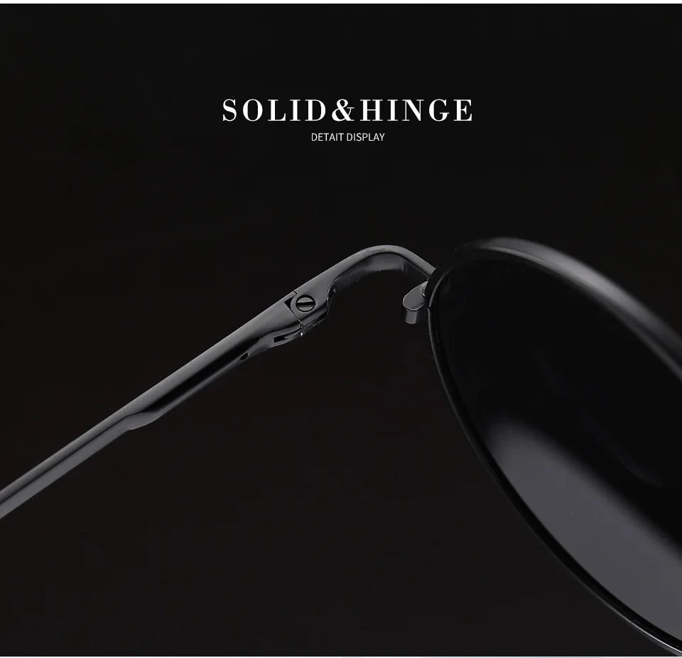 Round Polarized Sunglasses Men Women Retro Sun Glasses Male Female Brand Designer Metal Frame Eyewear Driving Eyeglasses UV400