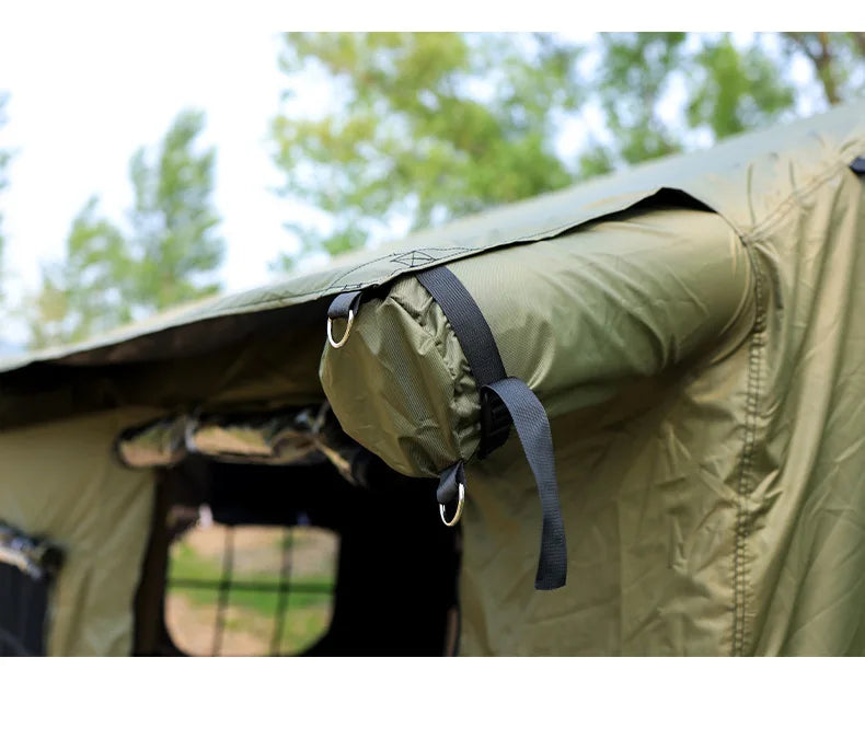 Outdoor Roof House InfIatable Camping Tent For 5-8 Person With Canopy Oxford Cloth