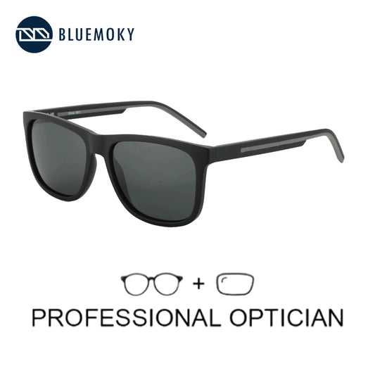 BLUEMOKY New Popular Polarized Prescription Sunglasses For Men Women UV400 Protection TR-90 Square Progressive Sun Glasses