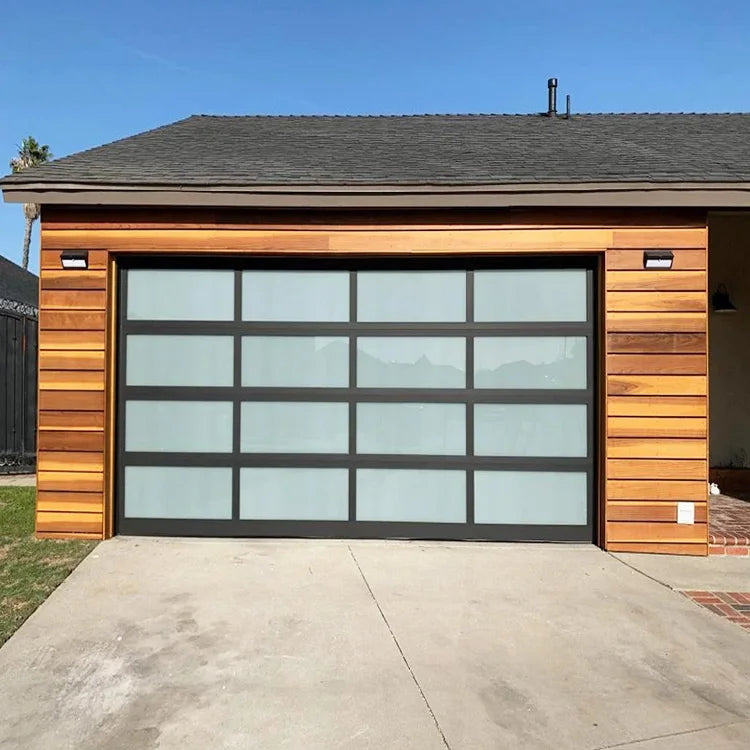 Double Glazed Insulated Garage Door,Automatic Aluminum Glass Transparent Electric Garage Door