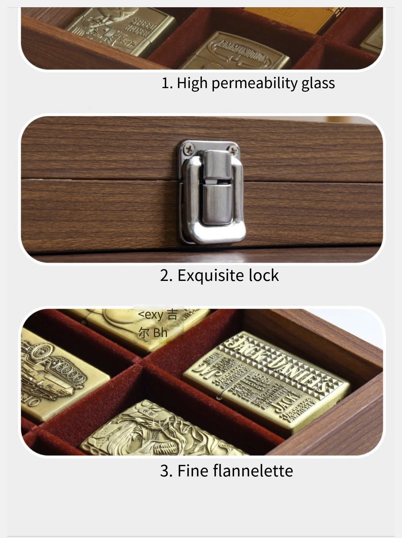 Lighter Storage Box Lighter Holder Display Box Windproof Lighter Display Stand Transparent With Lid Dustproof Large Capacity