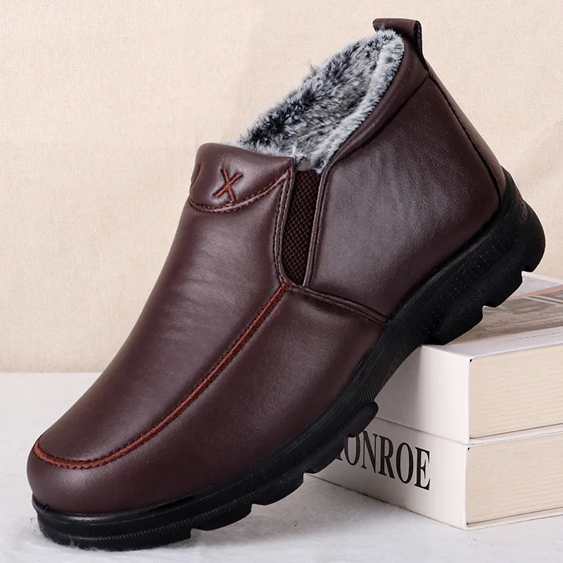 Boots men's snow outdoor men's shoes men's winter boots hiking ankle boots waterproof men's shoes work shoes shoes