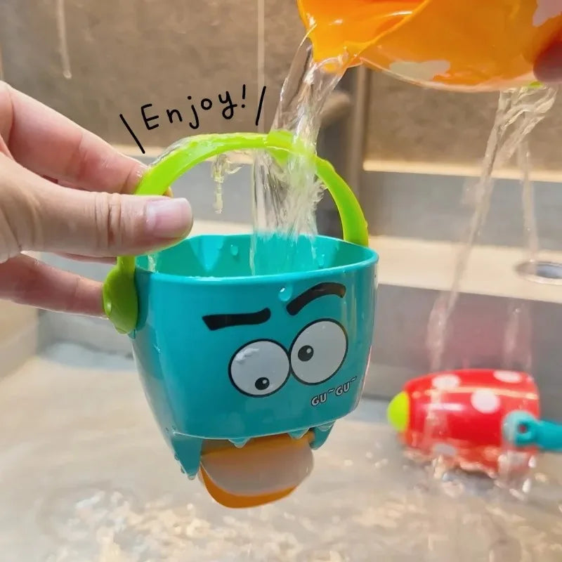 Baby Shower Bath Toys Leaky Bucket Water Cups Sprinkling Play for Toddler Bathtub Beach Mini Bathroom Gifts pool toys baby bath