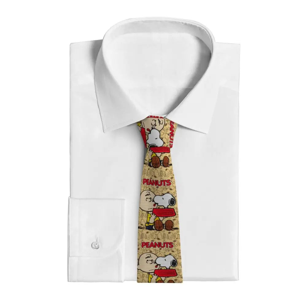 Personalized Fashion S-Snoopys Neckties Men Silk Cartoon Office Neck Tie