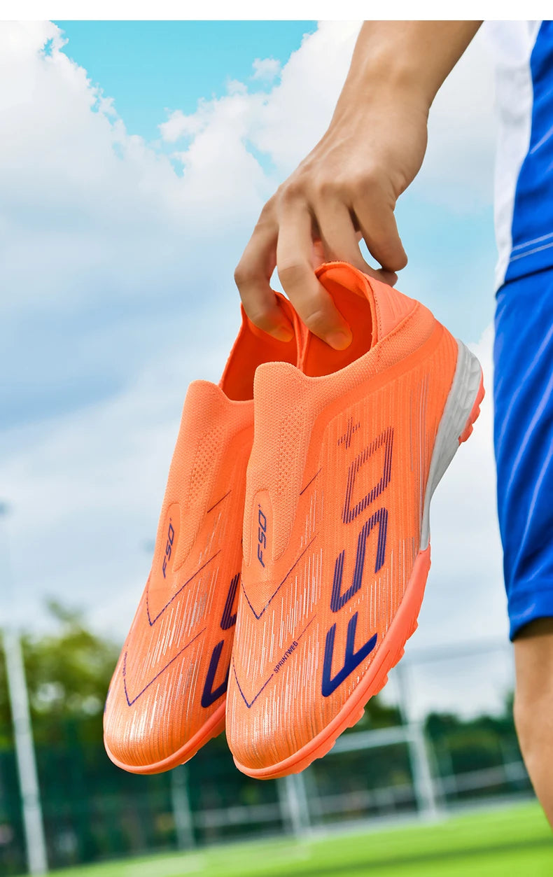 New Men's Football Boots Non Slip Comfortable Soccer Shoes Turf Ultralight Fg Grass Cleats Futsal Sport Indoor Adult Non-Slip