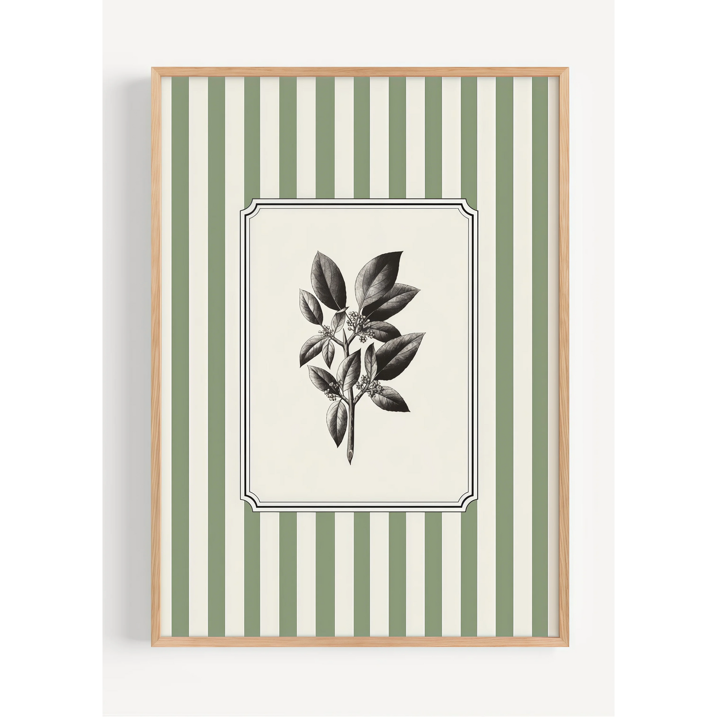 Unframed Plants Stripes Canvas Wall Art - Minimalist Nature Line Drawing Prints Canvas Posters for Office & Bedroom Decortions