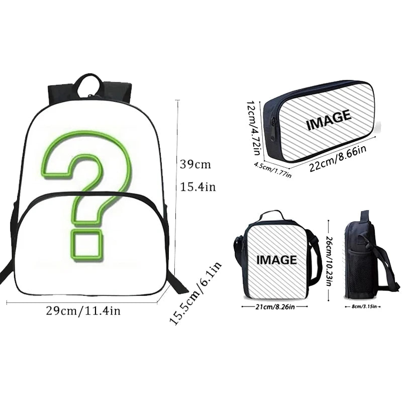 Basketball K-Kobe B-Bryant Child School Backpack 1/3PCS  with Lunch Bags ,Pencil Bags  School Bags for Boys Girls Best Gift