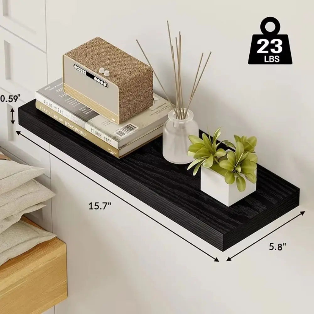 Solid Wood Solid Wooden Floating Shelves Wall Mounted Storage Rack Wall Mounted Bookshelf Floating Design Book Shelf