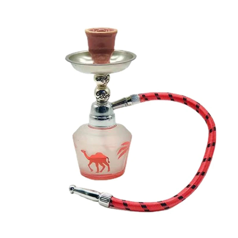 Mini Single Hose Shisha Pipe Hookah Kit Chichas Narguile Nargila Sisha Sheesha Water Pipe Bar Completo Glass Hookah Shisha Set
