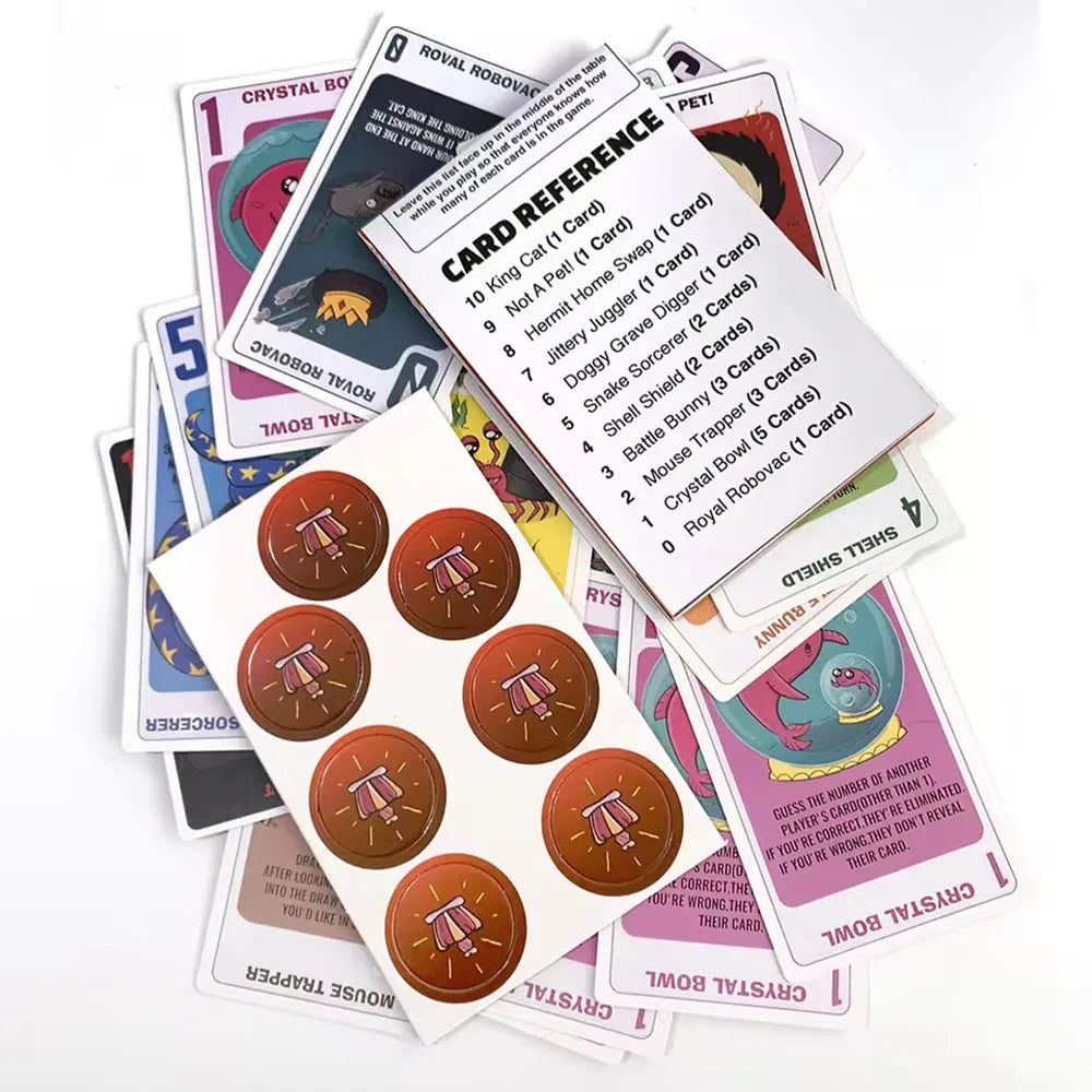 Power Hungry Pets Card Game Board Game Family Party Strategy Cards Games Party Card Challenging Strategy Game