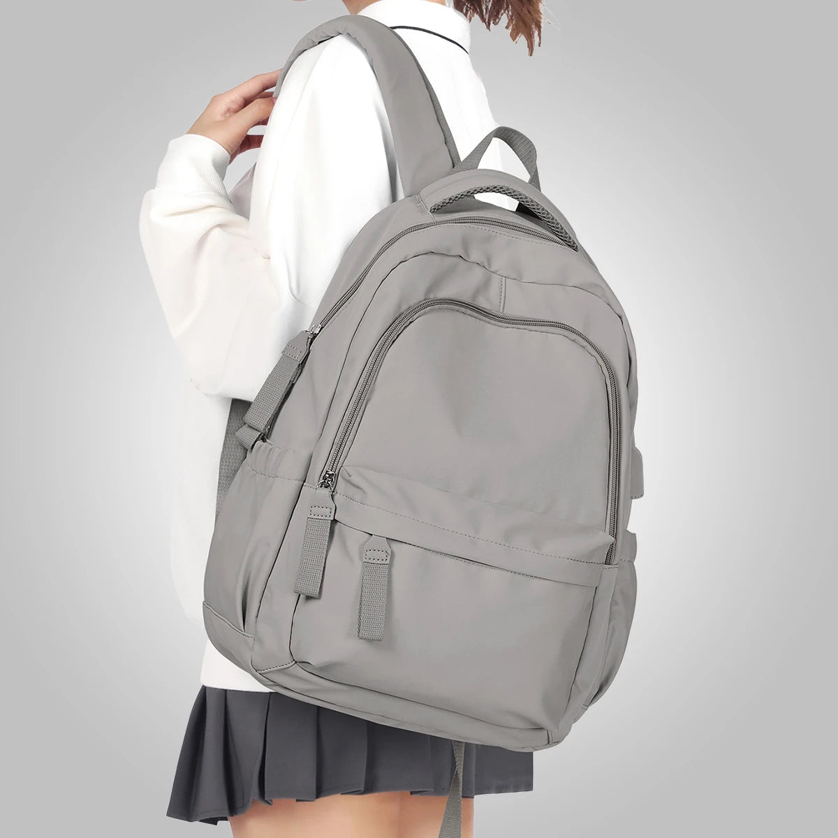 School Backpack, Casual Fashion Backpack, School Laptop Backpack, Large Capacity Zipper Simple Student School Bag For Girls Boys