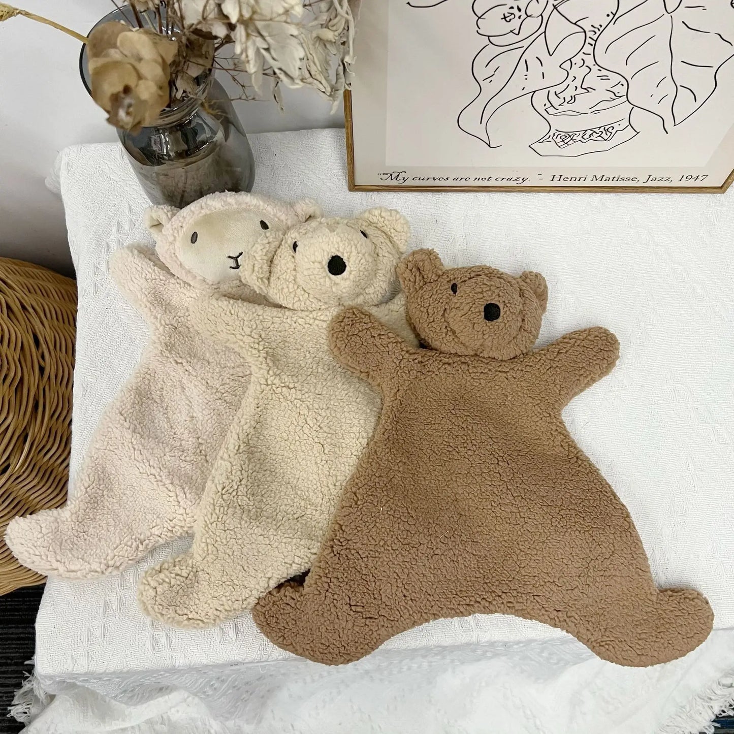 Baby Soothing Doll for Newborn Accessories Photography Props Cute Bear Baby Sleeping Doll Baby Care Soft Plush Dolls