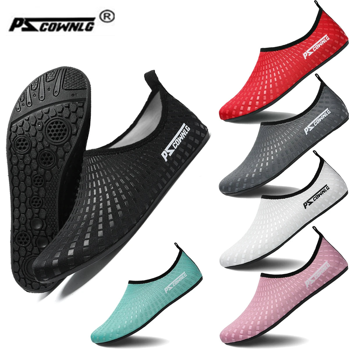 Water Shoes for Women Men Barefoot Quick-Dry Aqua Socks Slip-on for Beach Swim Surf Yoga Exercise